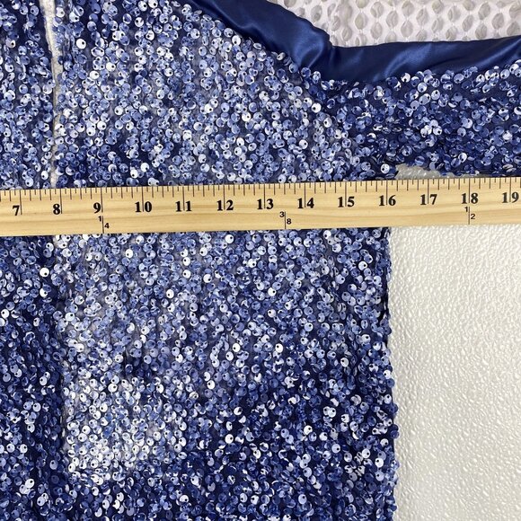 Awish Come True Girls Big Energy Blue Sequin Hip Hop Jacket Pants Costume Set - Picture 6 of 13